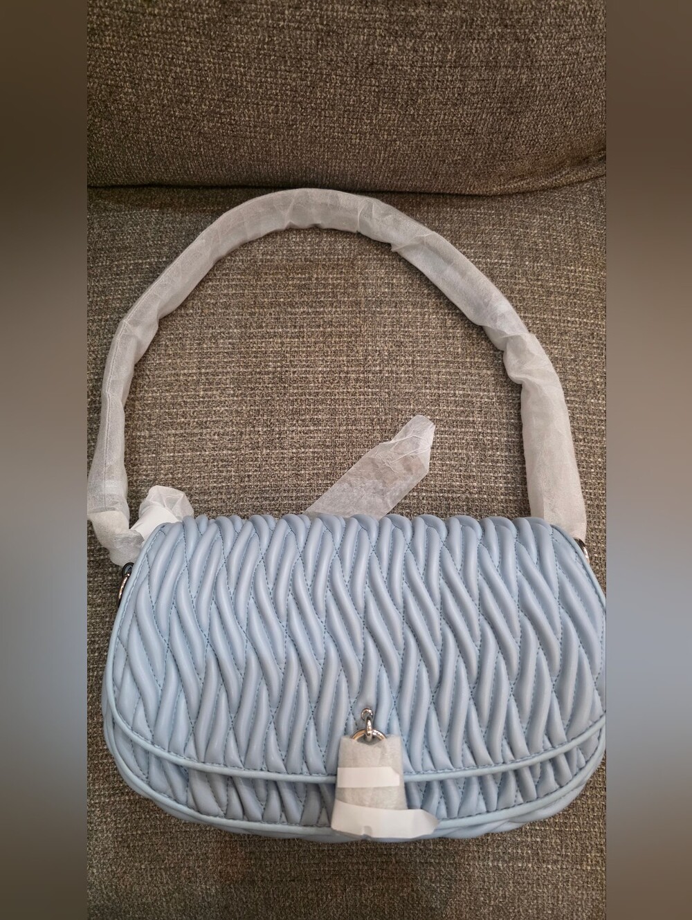 Michael Kors Pale Ocean Quilted Shoulder Bag